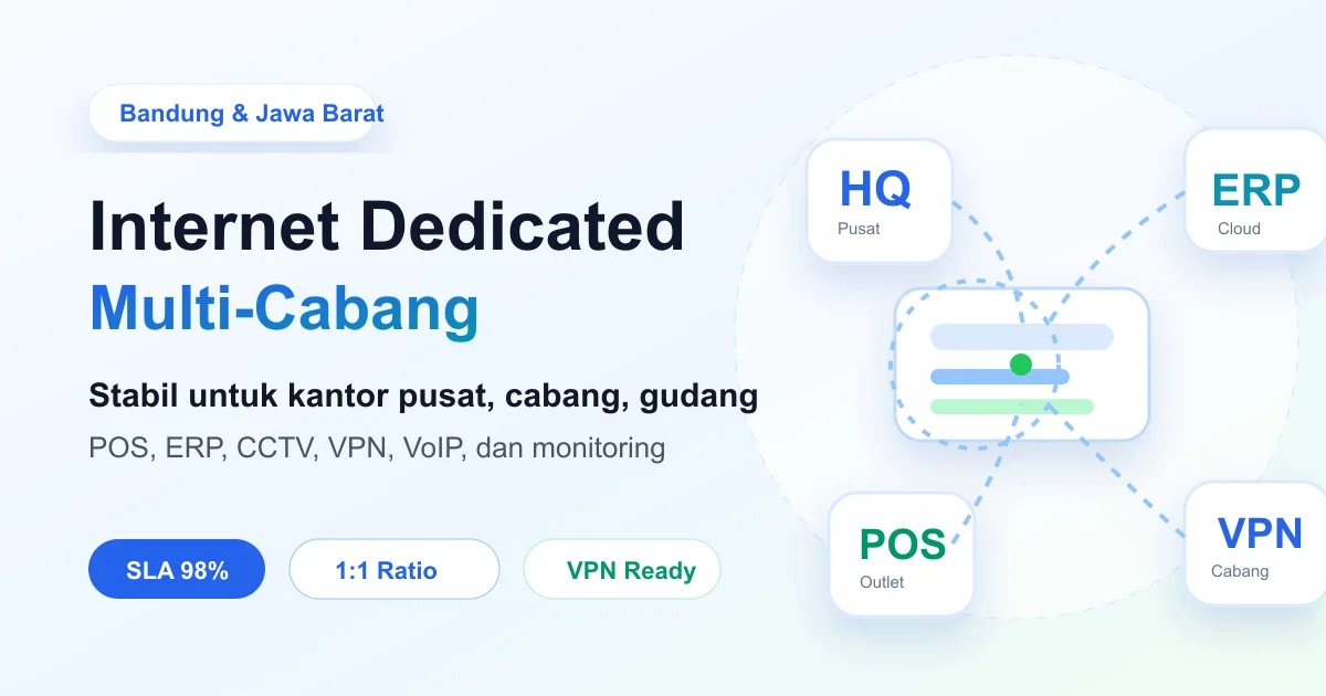 Internet dedicated untuk perusahaan multi-cabang di Bandung dan Jawa Barat